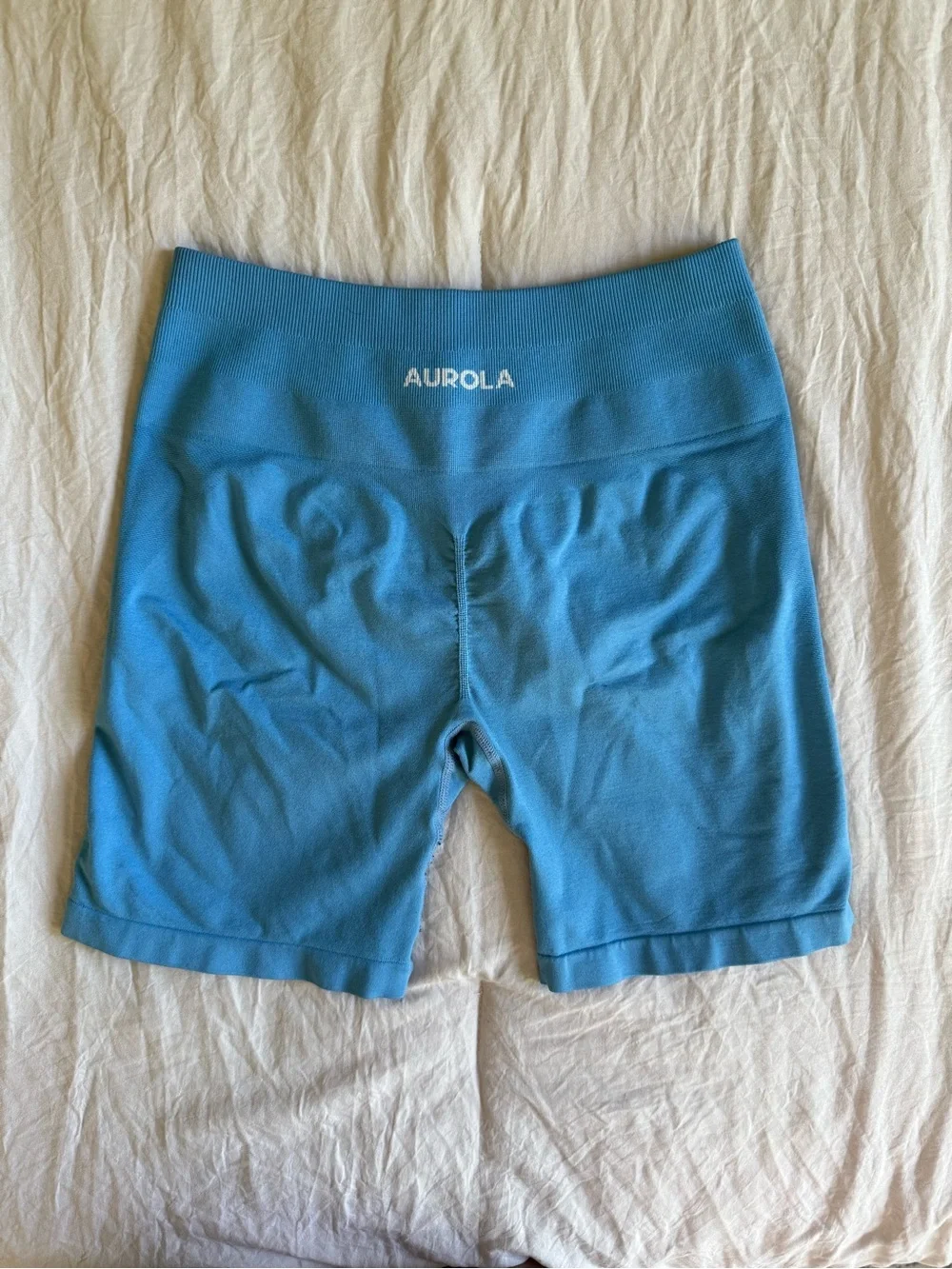 Amazon Seamless High-Waist Teal Bike Shorts